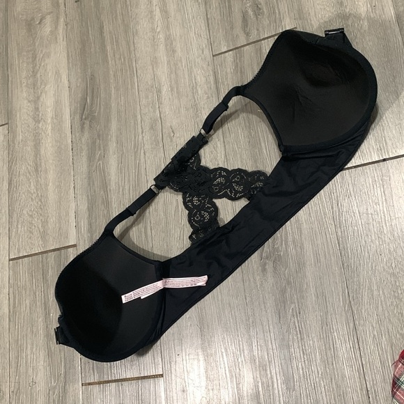 Victoria’s Secret Black Racerback Perfect Shape Front Closure Molded Cup Bra - Picture 6 of 9